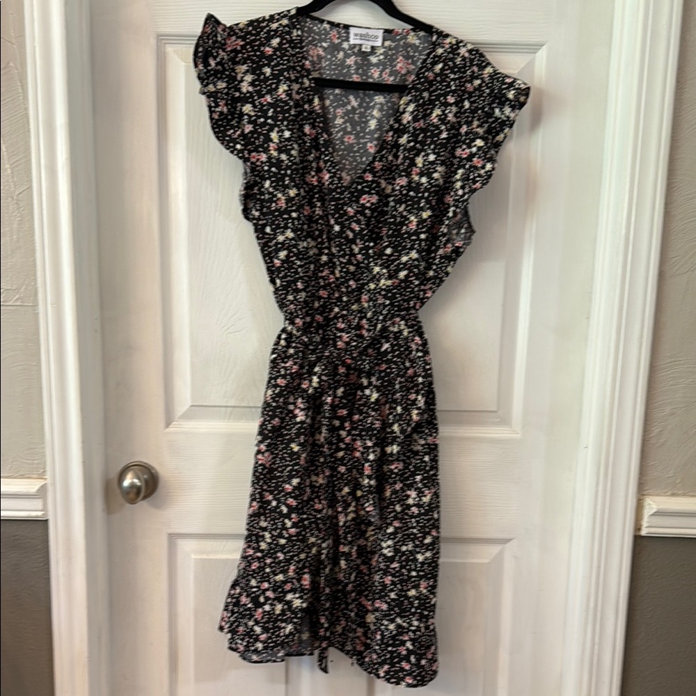 Floral Black Dress
